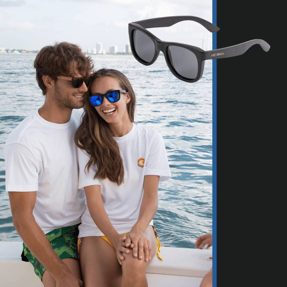 Abaco Polarized Orange Floating Wooden Sunglasses